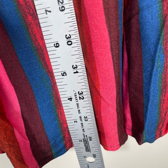 Farm Rio Black Banana Sky Mini Dress Sz S Puff Sleeve Tiered Flowy Beaded Beach - Picture 11 of 16